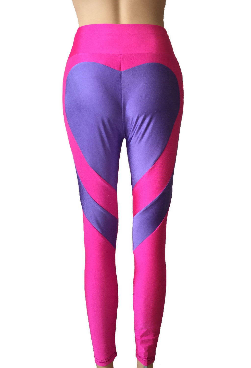 Heart Patchwork Butt-Lifting Leggings: High-Stretch Sculpt Fit