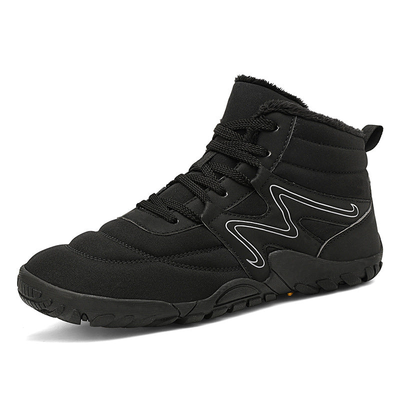 Winter Boots for Men: Thick Plush Lining Warm Outdoor Snow Shoes