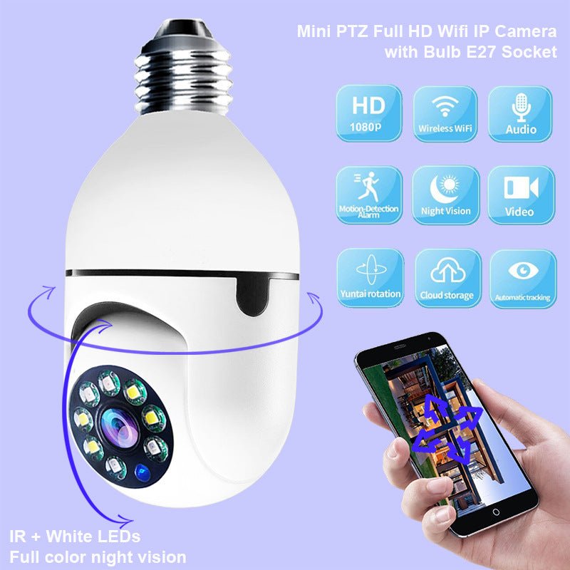 1080P WiFi Light Bulb Security Camera – Single & Multi-Pack - Sixin1