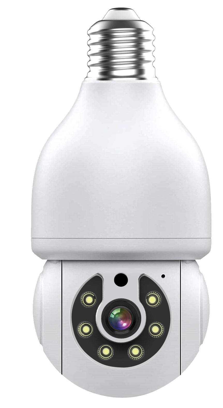 E27 Light Bulb Security Camera: 1080P 360° PTZ WiFi CCTV with Motion Detection