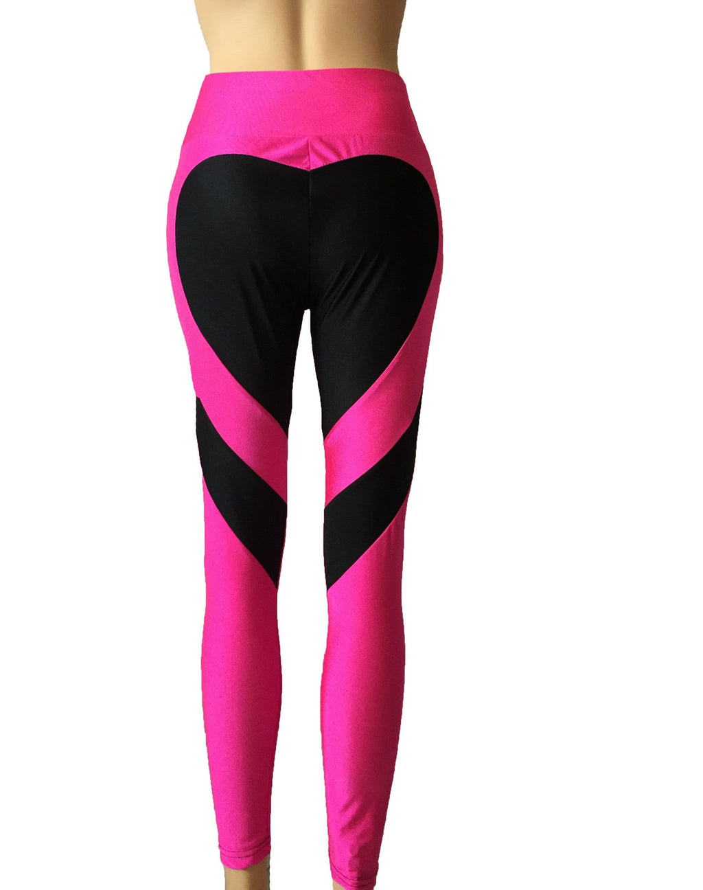 Heart Patchwork Butt-Lifting Leggings: High-Stretch Sculpt Fit