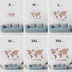 Enjoy The Wood 3D Wooden World Map Wall Art (Terra, Medium, Unframed)