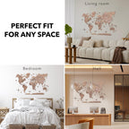 Enjoy The Wood 3D Wooden World Map Wall Art (Terra, Medium, Unframed)