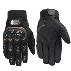 Motorcycle & Cycling Gloves: Full Finger Hard Knuckle, Touchscreen Compatible