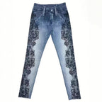 Women’s High-Waist Printed Skinny Tapered Pants: Casual Slim Fit