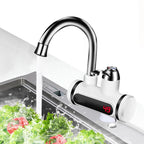 Electric Hot Water Faucet with Digital Temperature Display: Instant Kitchen Heater Tap
