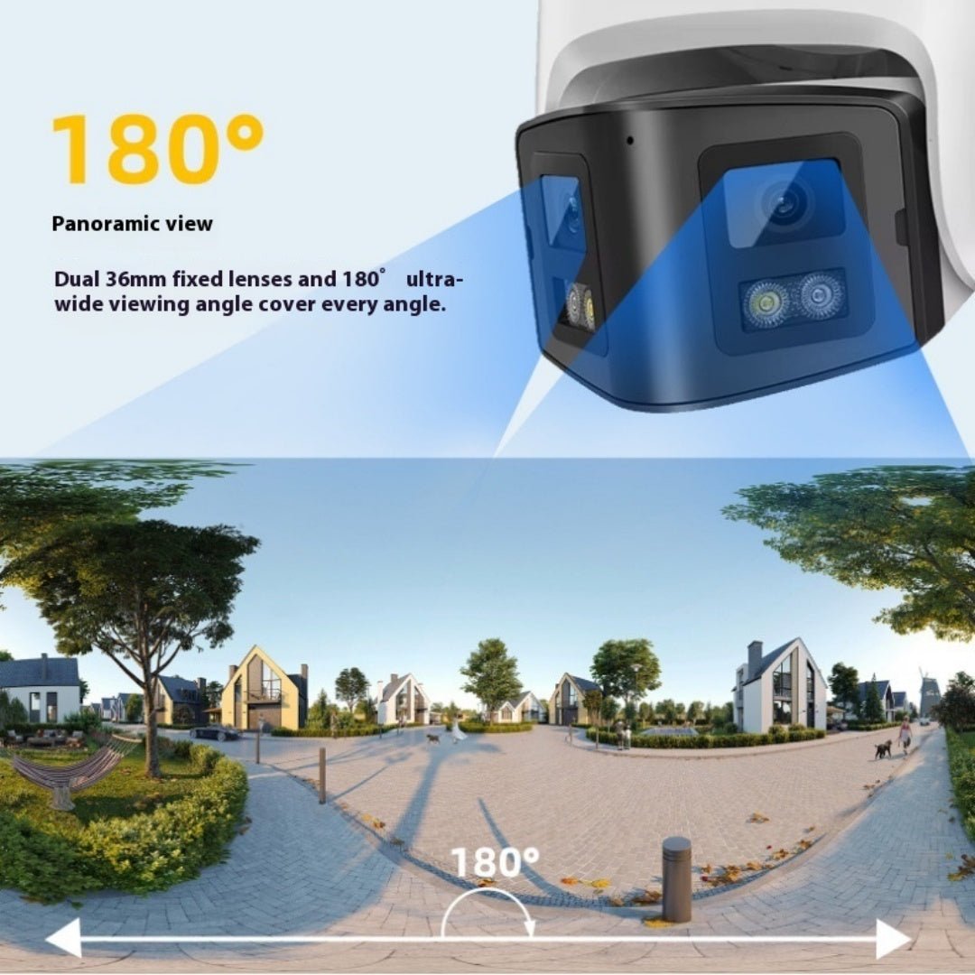 4MP Dual-lens IP Safety Belt Panoramic CCTV Webcam - Sixin1