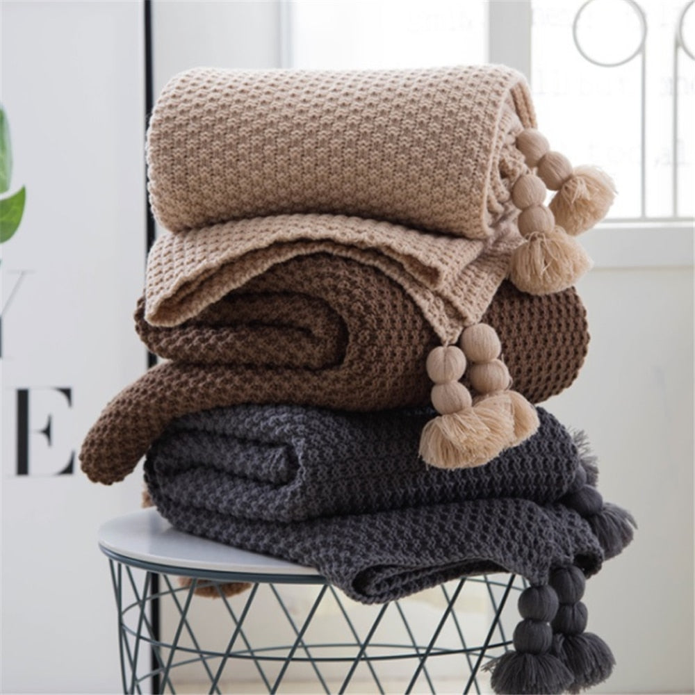 Soft Nordic Knit Leisure Blanket