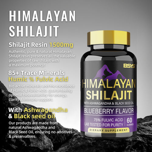 60 Counts BSYS SHILAJIT GUMMIES for Energy