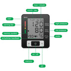 Wrist Blood Pressure Monitor – Adjustable Wrist Cuff, 90-Reading Memory, Digital BP Machine for Home & Clinical Use