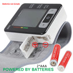 Wrist Blood Pressure Monitor – Adjustable Wrist Cuff, 90-Reading Memory, Digital BP Machine for Home & Clinical Use