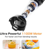 Immersion Blender Handheld 1100W - 3 in 1 Hand Blenders Set