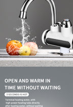 Electric Hot Water Faucet with Digital Temperature Display: Instant Kitchen Heater Tap