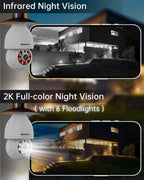 E27 Light Bulb Security Camera: 1080P 360° PTZ WiFi CCTV with Motion Detection