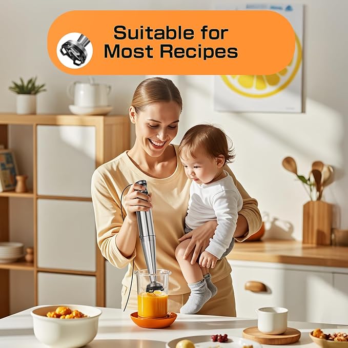 Immersion Blender Handheld 1100W - 3 in 1 Hand Blenders Set