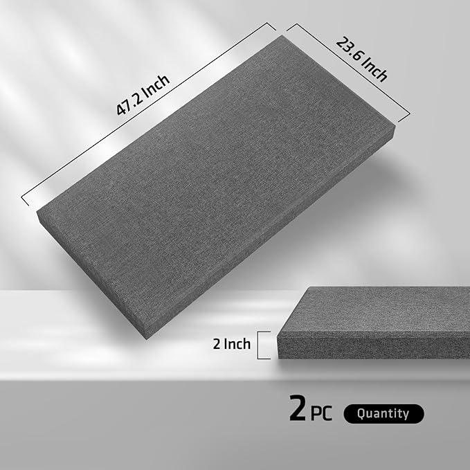 47.2" x 23.6" Fiberglass Sound Proof Wall Panels