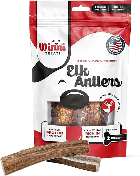 Elk Antlers for Dogs – 100% Naturally Shed, Grade A Split Antlers