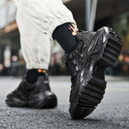 Men'S Breathable Running Shoes - Lightweight Sneakers with Cushioned TPU Sole, Lace-Up Closure, Non-Slip Rubber Outsole - All-Season Gym, Jogging, Gym Footwear, Striped Design, Comfortable Fit, Fitness Enthusiasts