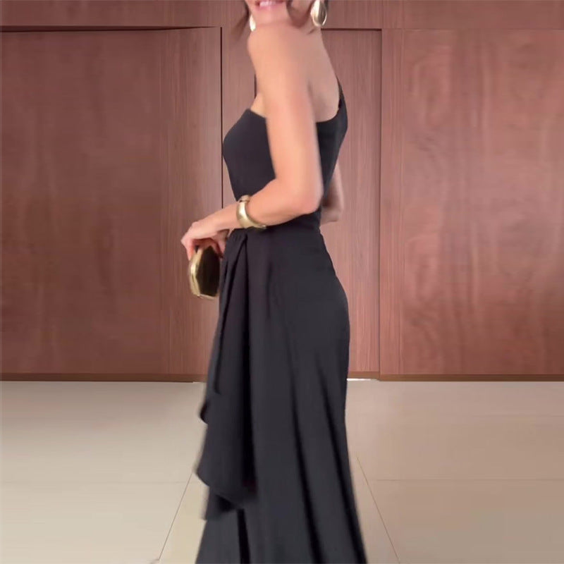 Women’s Elegant Sleeveless Split Maxi Dress: Stylish Slim Fit Summer Look