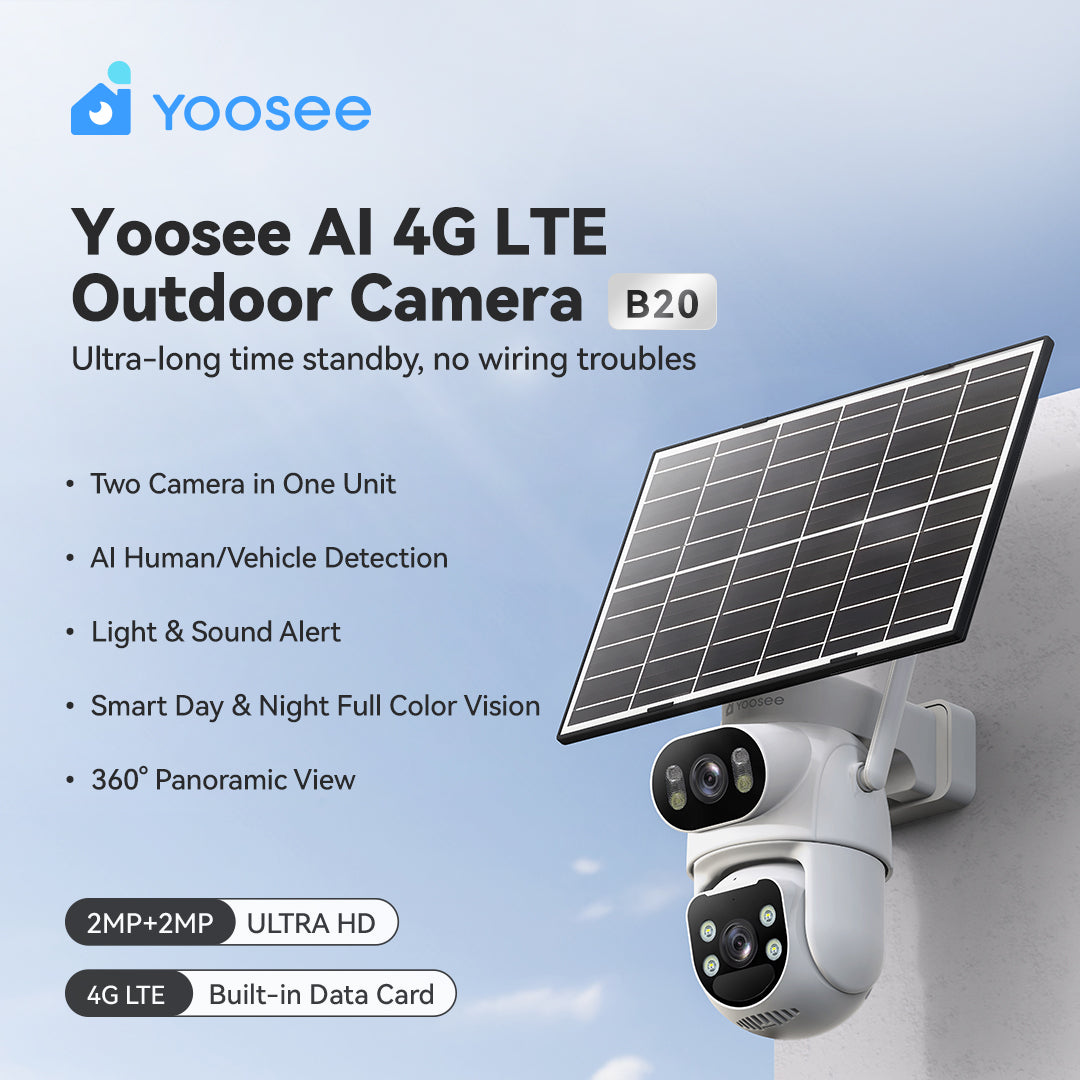4G LTE Solar PTZ Security Camera 2.5K: Wireless Outdoor Camera with Battery & Remote Access (GW-B20-CN)