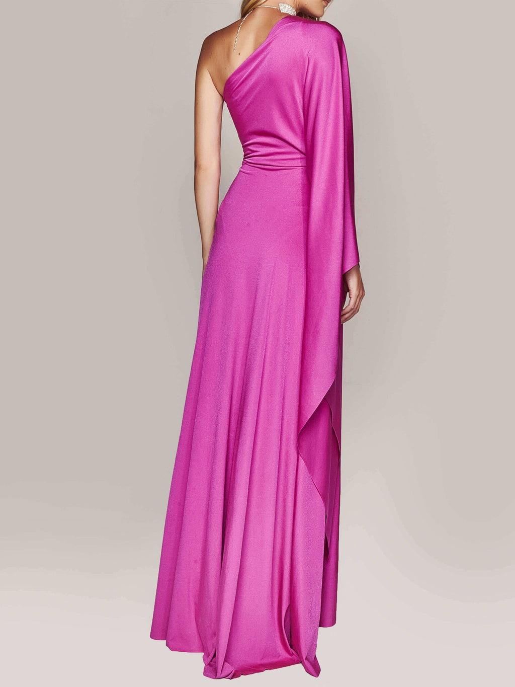 Women’s One-Shoulder Maxi Dress – Twist-Front Elegant Evening Gown