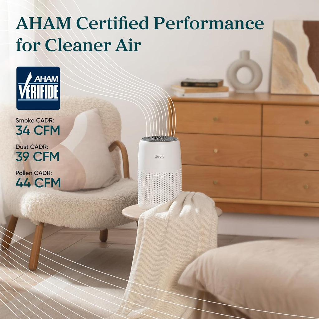LEVOIT 3-in-1 Air Purifier for Smoke, Allergens & Odors
