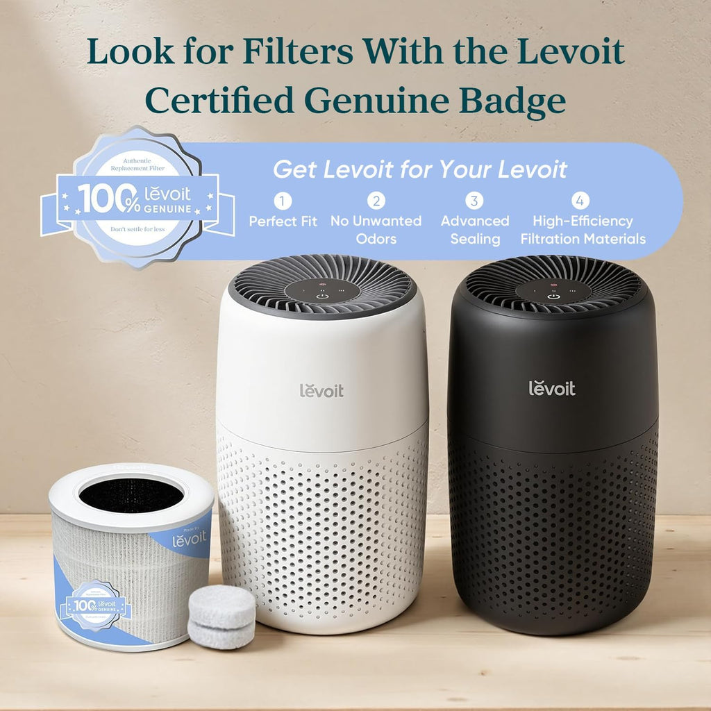 LEVOIT 3-in-1 Air Purifier for Smoke, Allergens & Odors