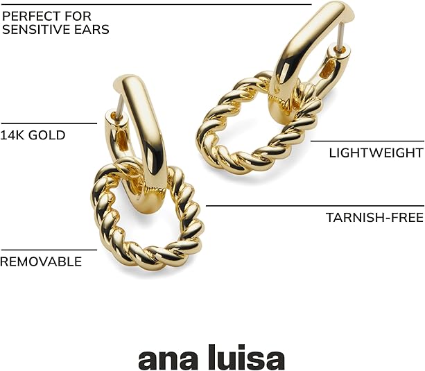 Ana Luisa Hypoallergenic Double Hoop Earrings