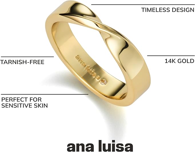 Ana Luisa 14K Gold Plated Stacking Rings for Women  Alternative options: