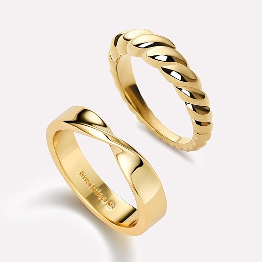 Ana Luisa 14K Gold Plated Stacking Rings for Women  Alternative options: