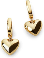 Ana Luisa Puffed Heart Earrings – Gold & Silver
