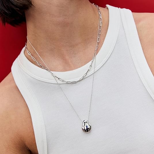 Ana Luisa Pebble Pendant Necklace – Gold or Silver