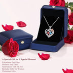 Double Birthstone Necklace, 925 Sterling Silver – Romantic Jewelry Gift for Wife or Girlfriend