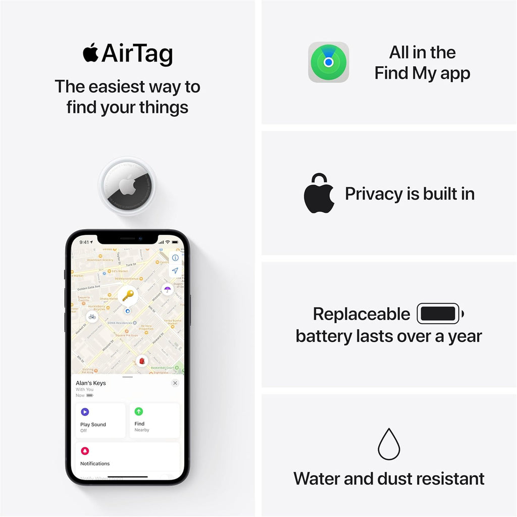 Apple AirTag Bluetooth Tracker – Keys, Wallets, Luggage & More