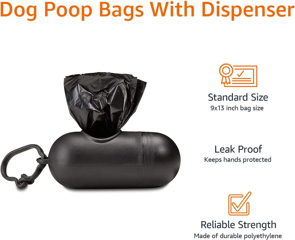 Dog Waste Bags with Leash Clip – 600 Bags