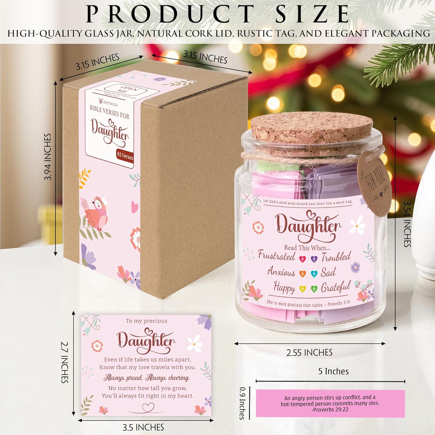 Inspirational Scripture Jar (Gift of Comfort & Hope)