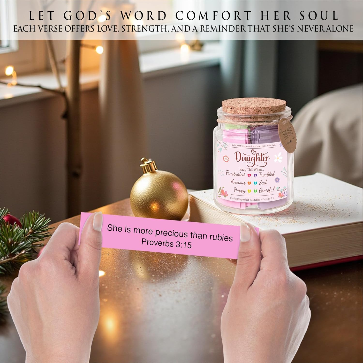 Inspirational Scripture Jar (Gift of Comfort & Hope)