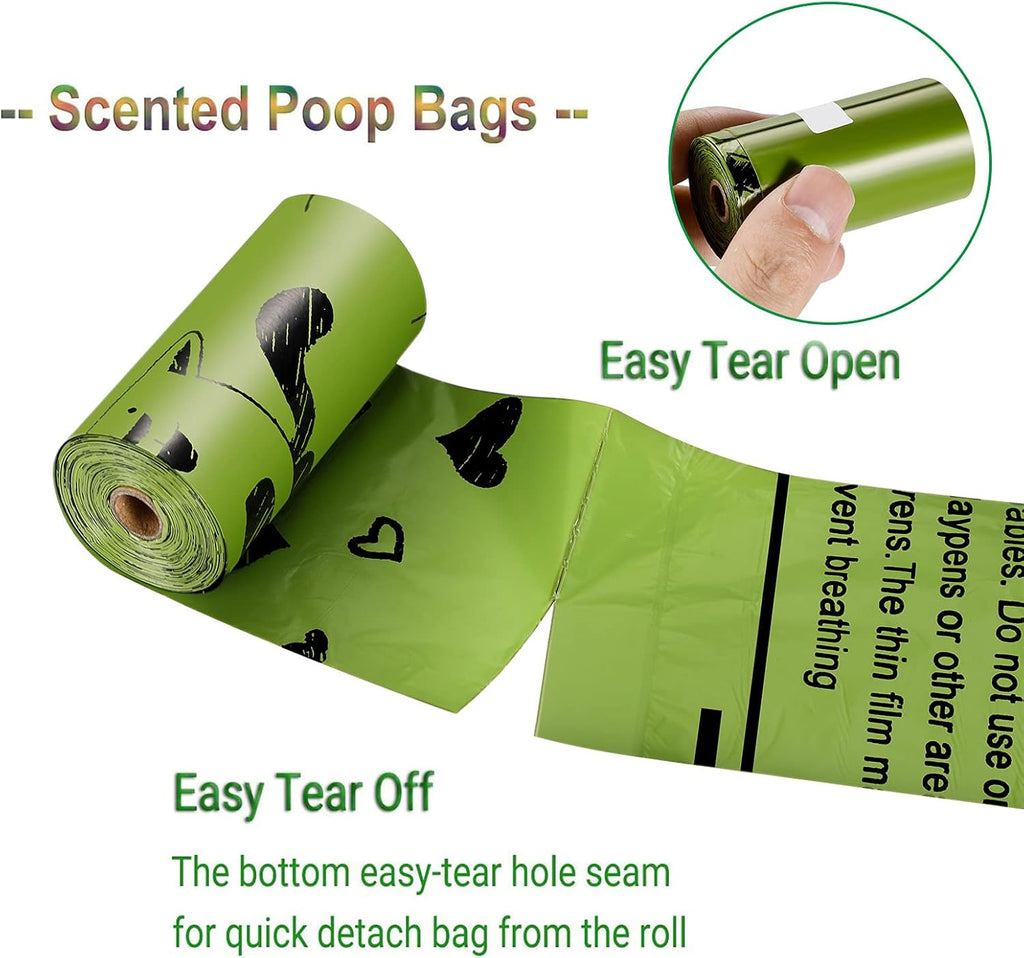 Biodegradable Dog Waste Bags, Leakproof & Scented (540)