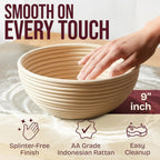 Superbaking 9" Banneton Proofing Baskets with Liners