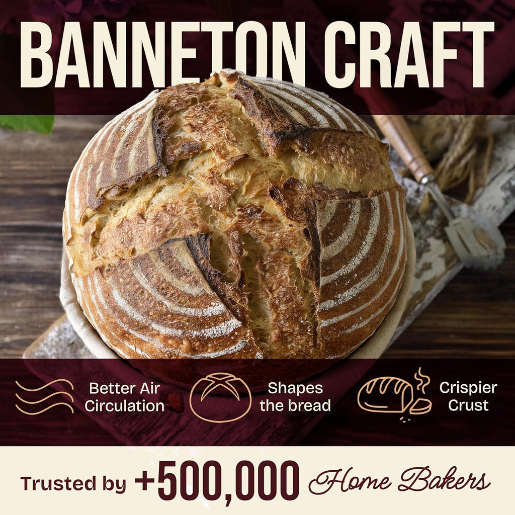 Superbaking 9" Banneton Proofing Baskets with Liners