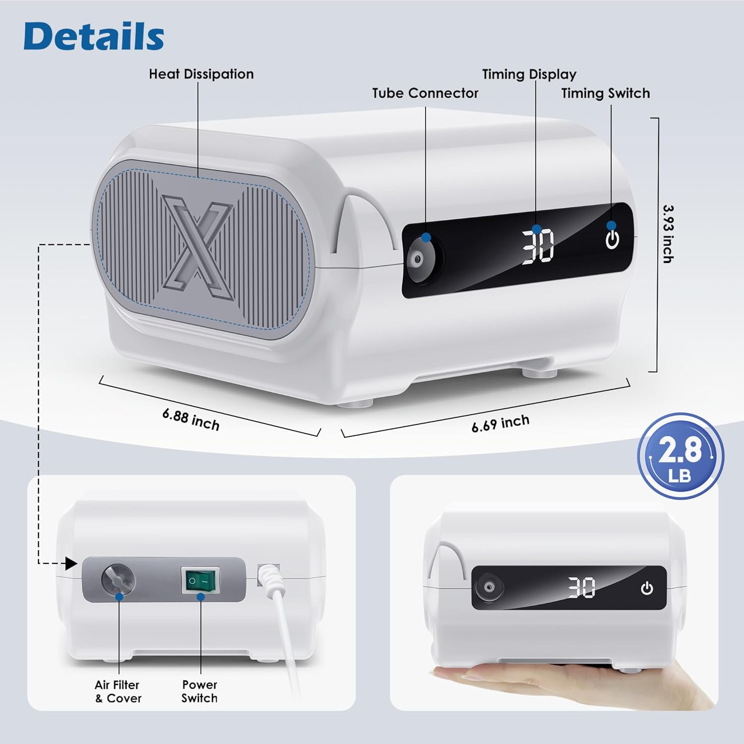 Smart Digital Nebulizer Machine for Adults & Kids