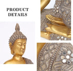 Gold Buddha Statue for Home Décor (10.4”)