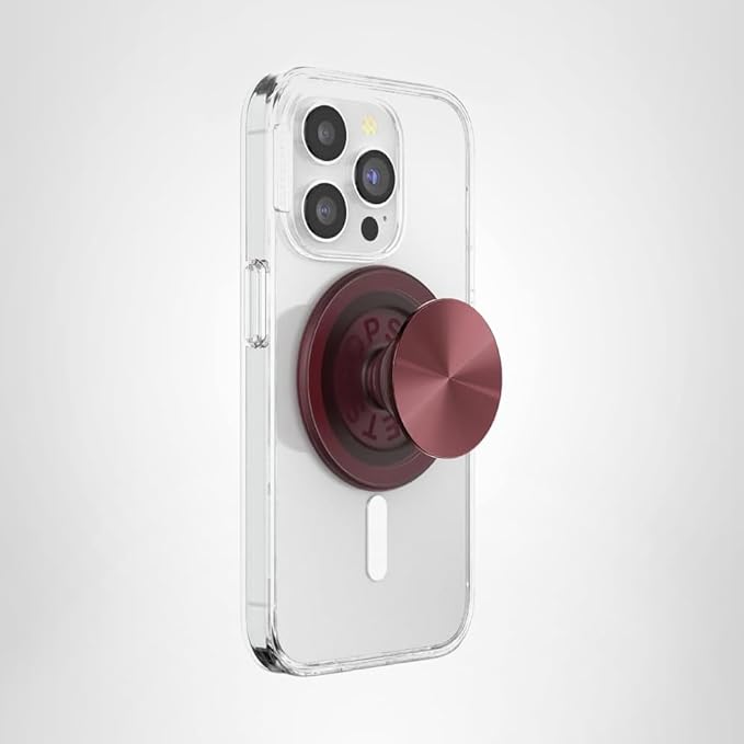 PopSockets MagSafe Phone Grip with Kickstand (Alum Radial Oxblood