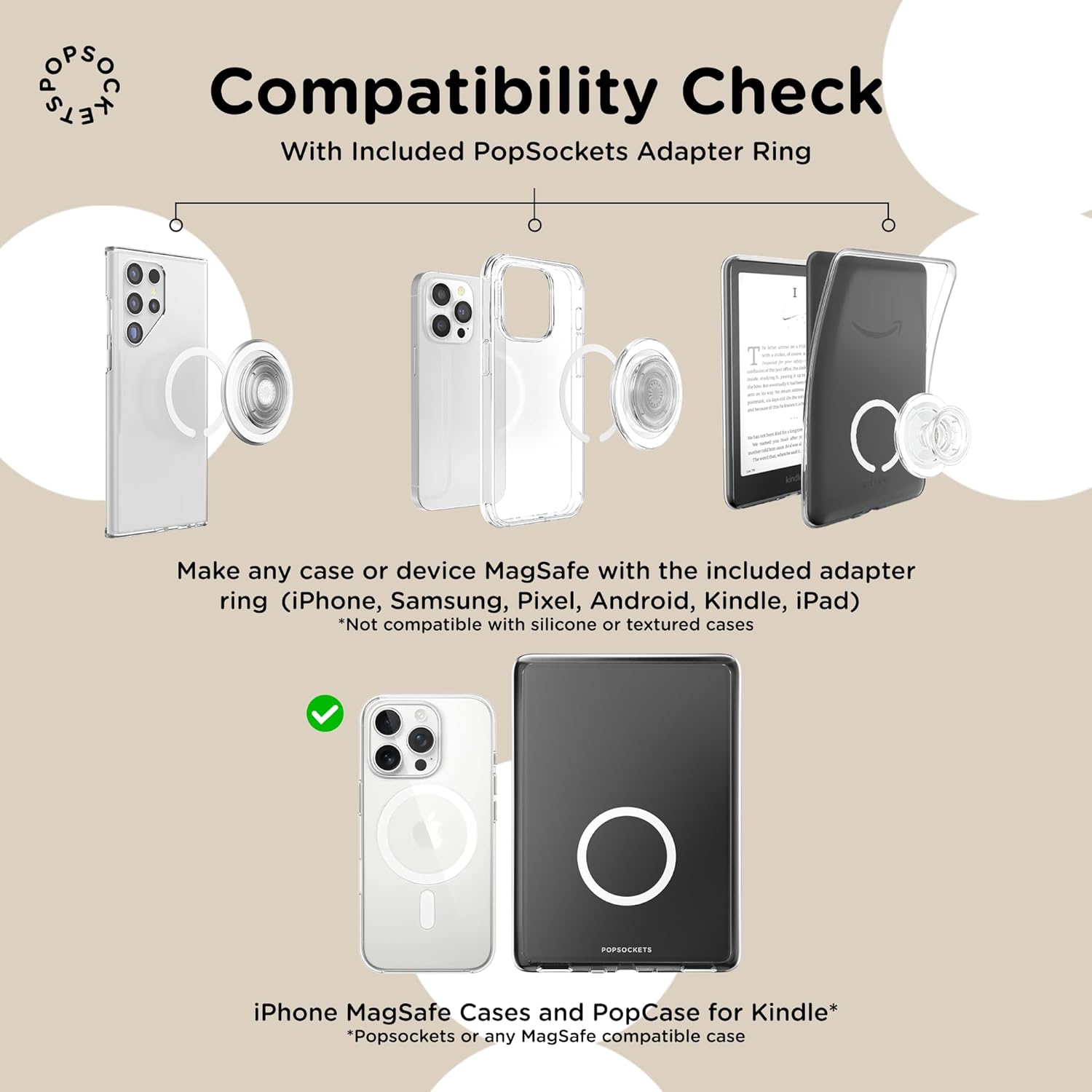 PopSockets MagSafe Phone Grip with Kickstand (Alum Radial Oxblood