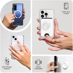 PopSockets MagSafe Phone Grip with Kickstand (Alum Radial Oxblood