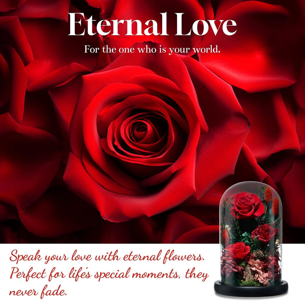 Forever Preserved Rose Flower, 7.48” – Meaningful Gift for Women