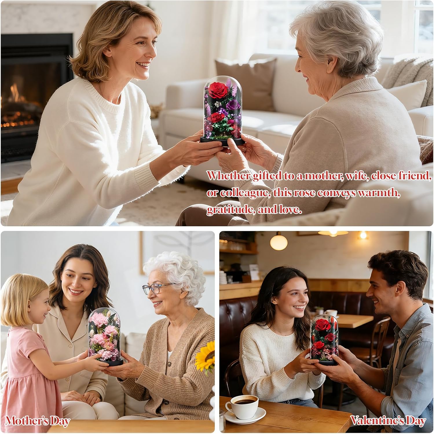 Forever Preserved Rose Flower, 7.48” – Meaningful Gift for Women