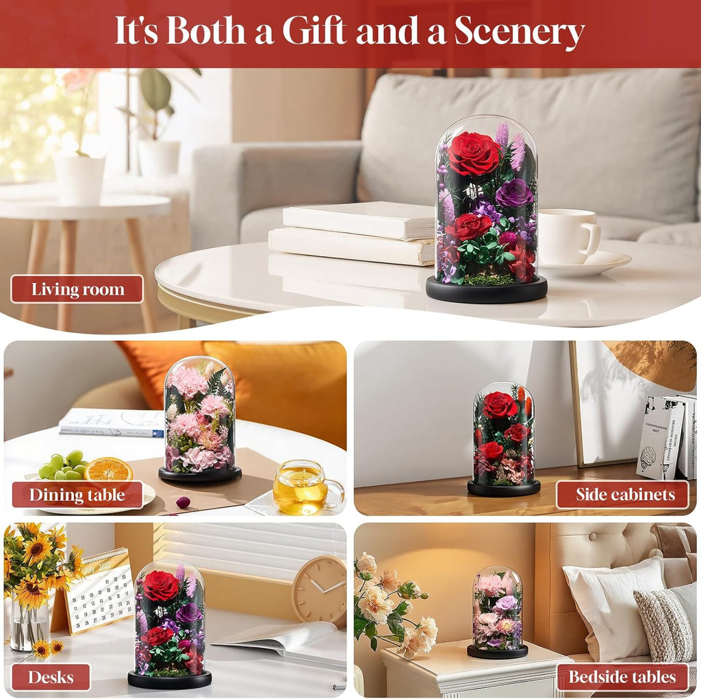 Forever Preserved Rose Flower, 7.48” – Meaningful Gift for Women
