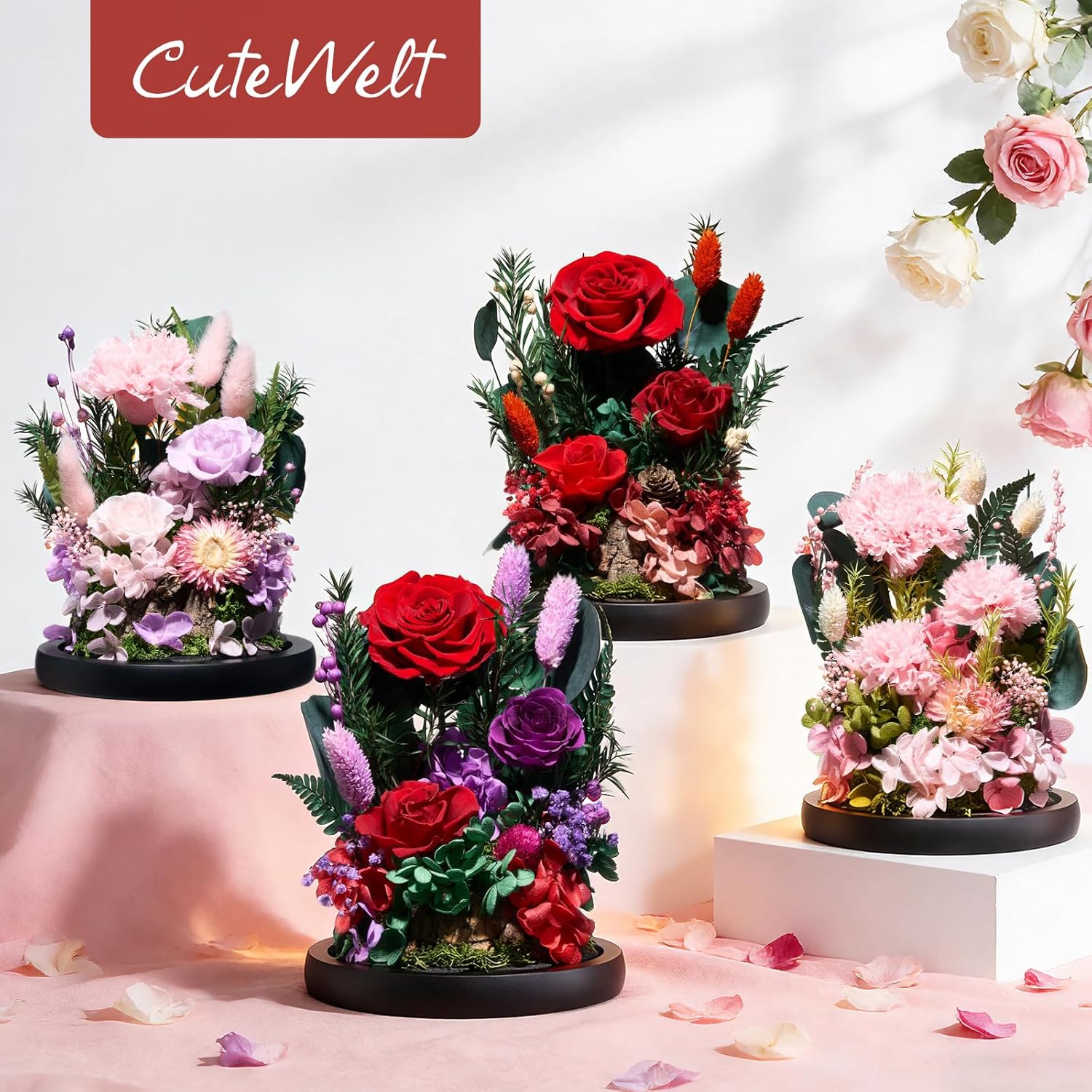 Forever Preserved Rose Flower, 7.48” – Meaningful Gift for Women