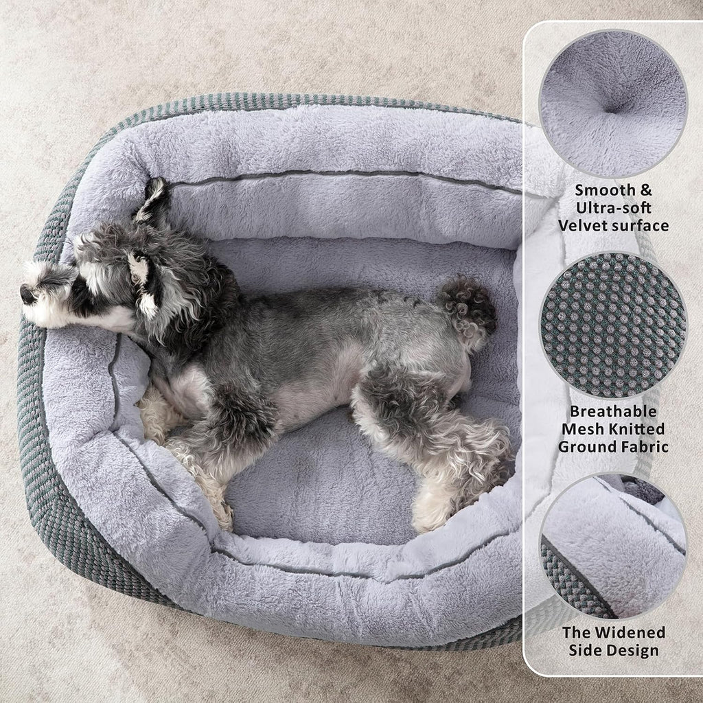NVENHO Orthopedic Dog Bed for Medium Dogs (30”×24”)